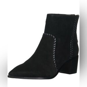 NIB Women's Sanctuary Revamp Black Suede Ankle Boots Size 8.5